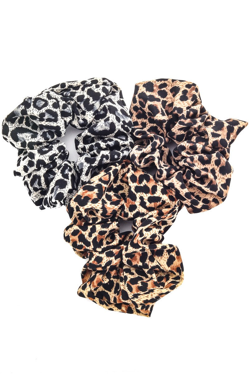 Leopard Print Scrunchies