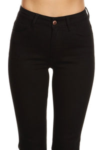 High Waisted Capris Flare in Black