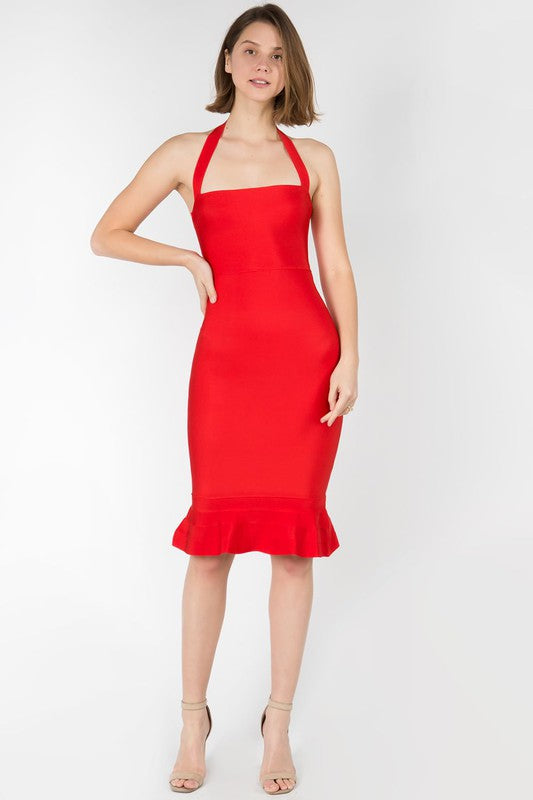 Halter Neck Mermaid Bandage Dress Beautiful Finds Boutique Halter Neck Mermaid Bandage Dress Beautiful Finds Boutique