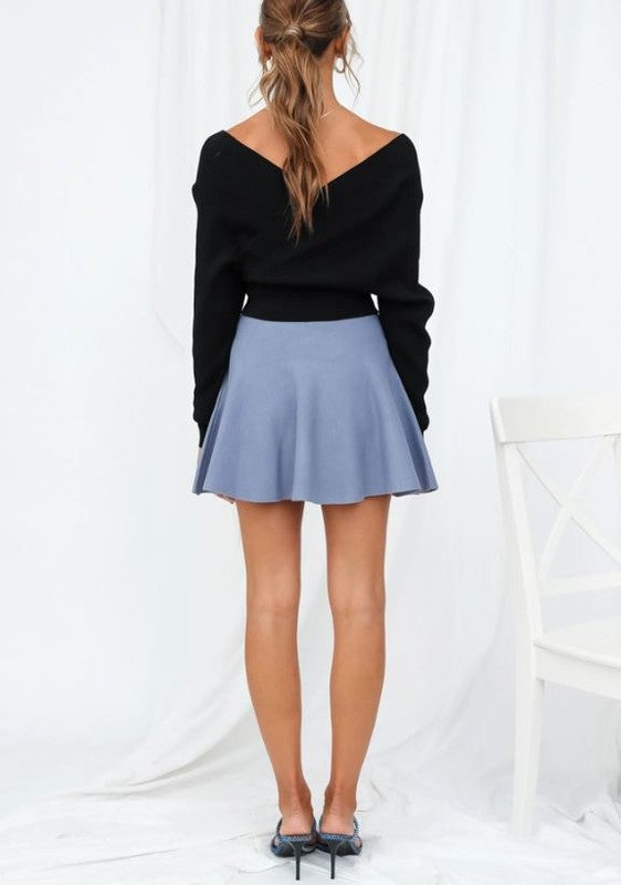 Knitted Sweater Mini Skirt