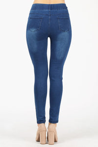 High Waist Solid Jeggings Pants