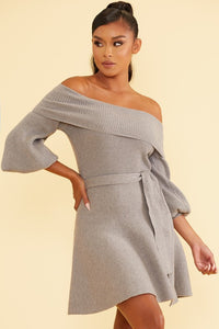 Off/S Sweater Flare Dress